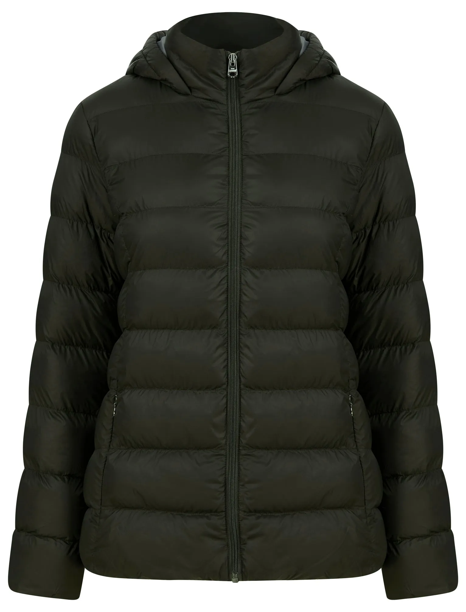 Markle Quilted Hooded Puffer Jacket in Khaki - Tokyo Laundry