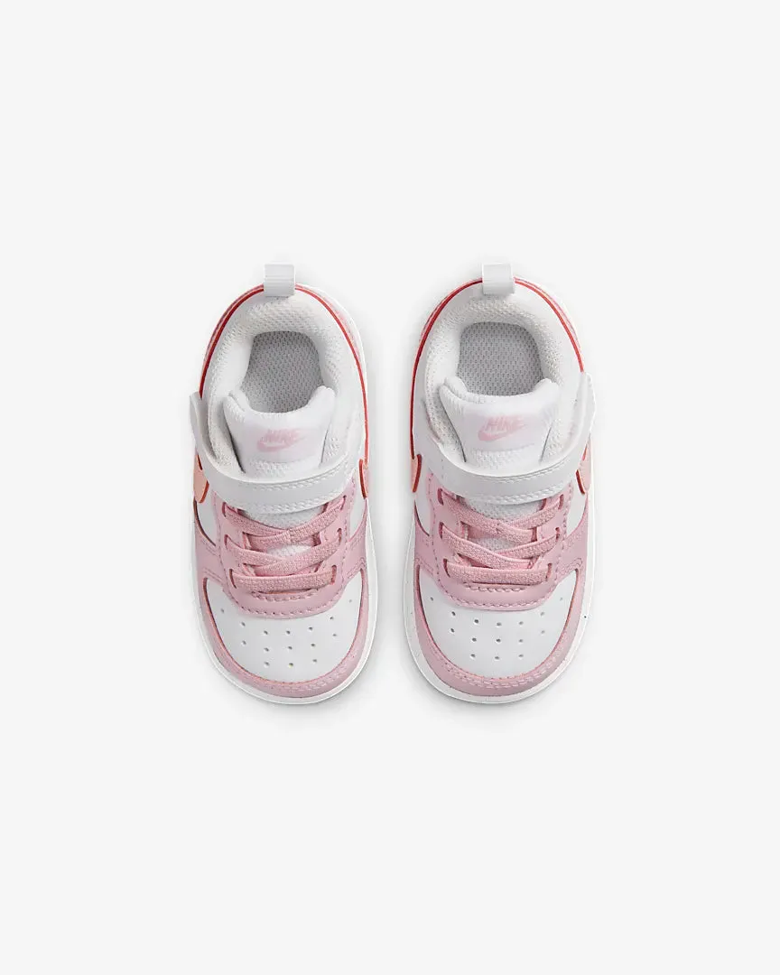 NIKE INFANT COURT BOROUGH LOW 2 TDV - WHITE/PINK FOAM