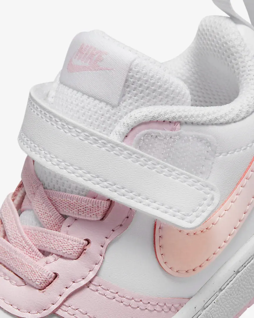 NIKE INFANT COURT BOROUGH LOW 2 TDV - WHITE/PINK FOAM