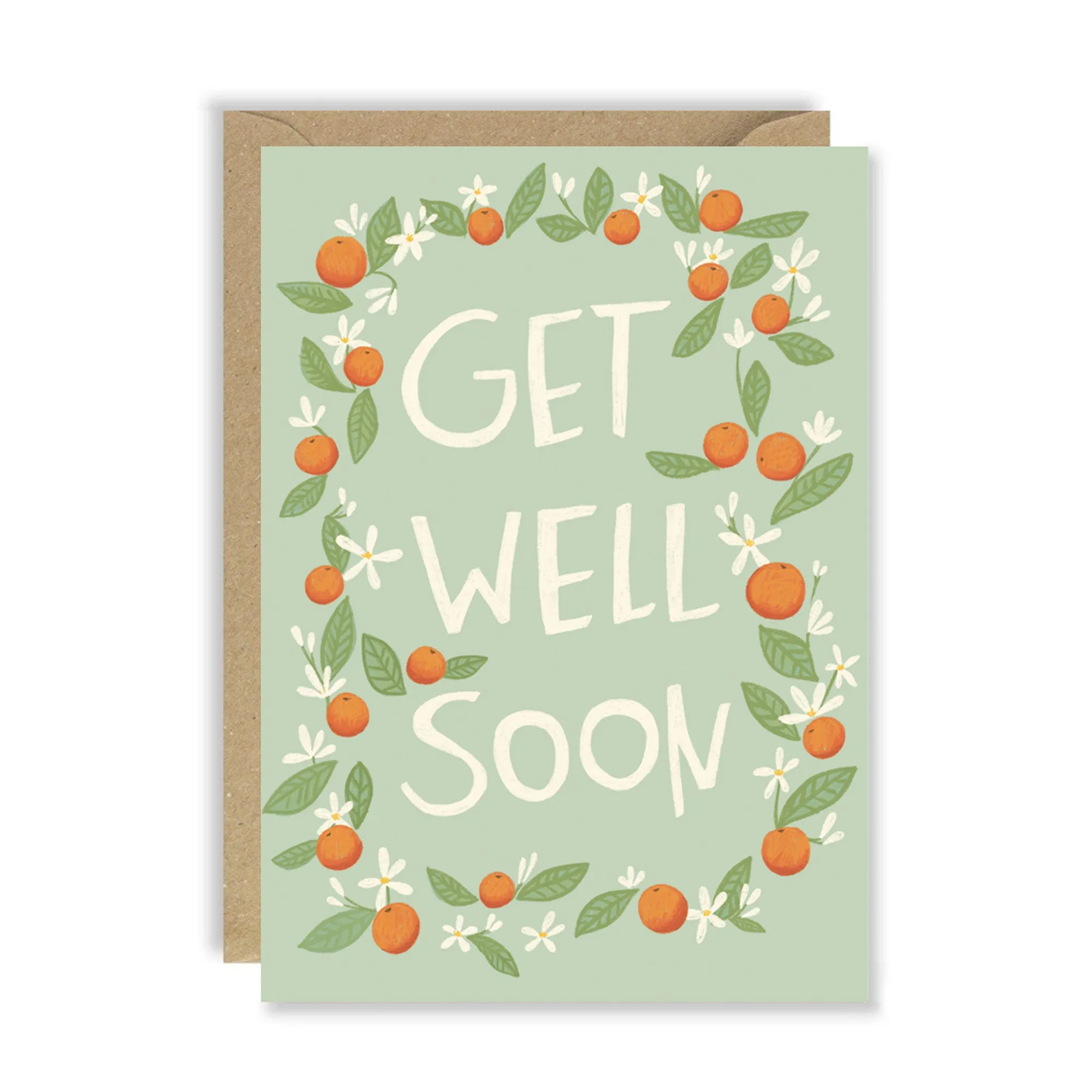 Orange Blossoms Get Well Soon Card