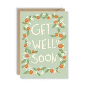 Orange Blossoms Get Well Soon Card