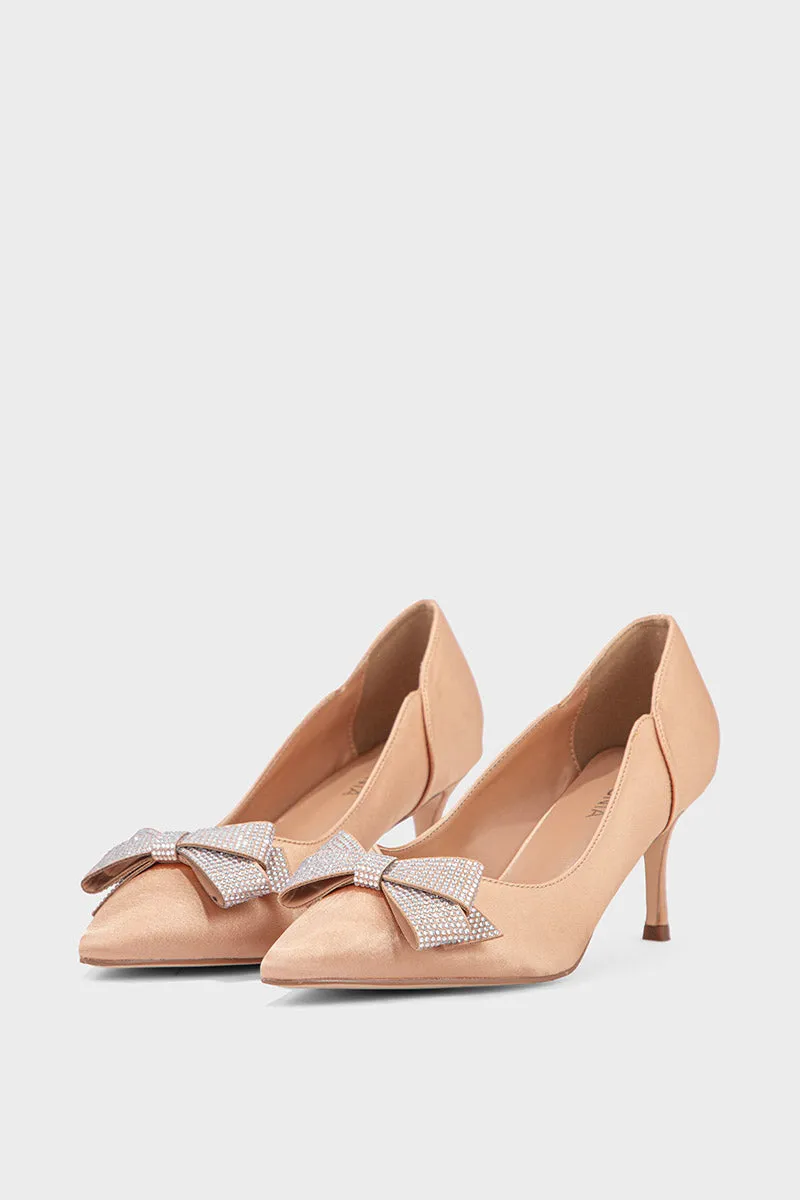 Party Wear Court Shoes IP5008-Peach