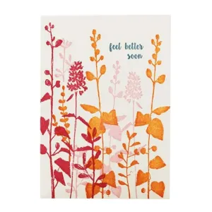 Pink Flowers Feel Better Soon Card by Ilee
