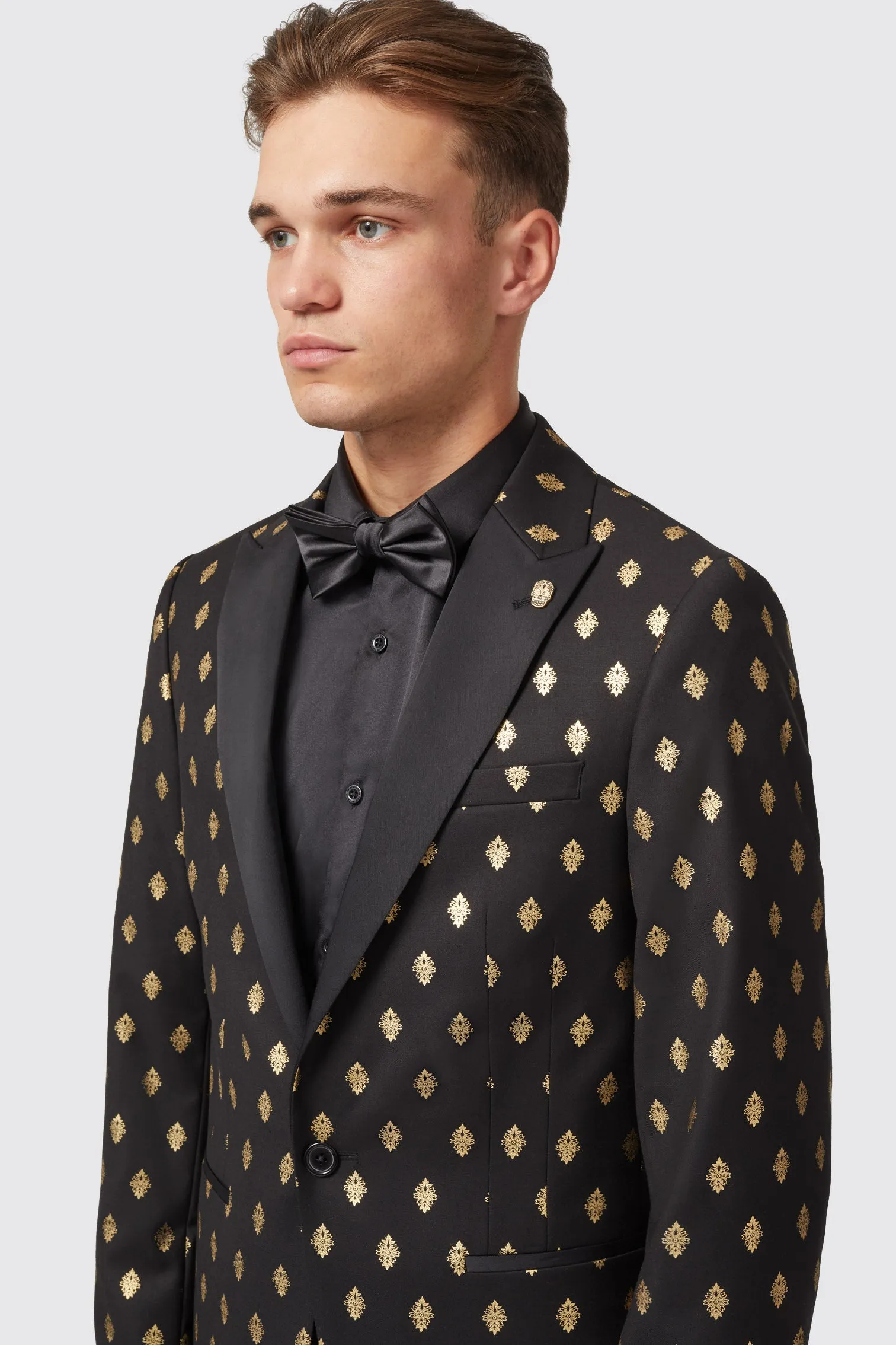 Puccini Slim Fit Black and Gold Suit - ARCHIVE
