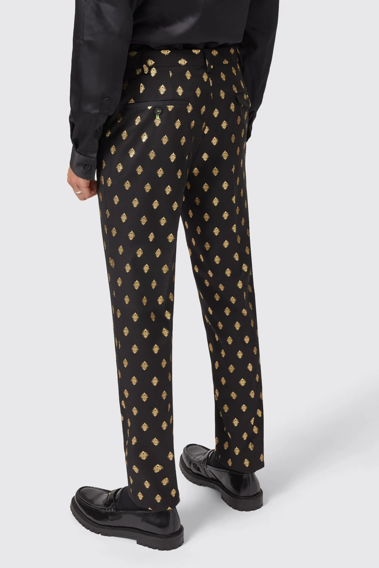 Puccini Slim Fit Black and Gold Suit - ARCHIVE