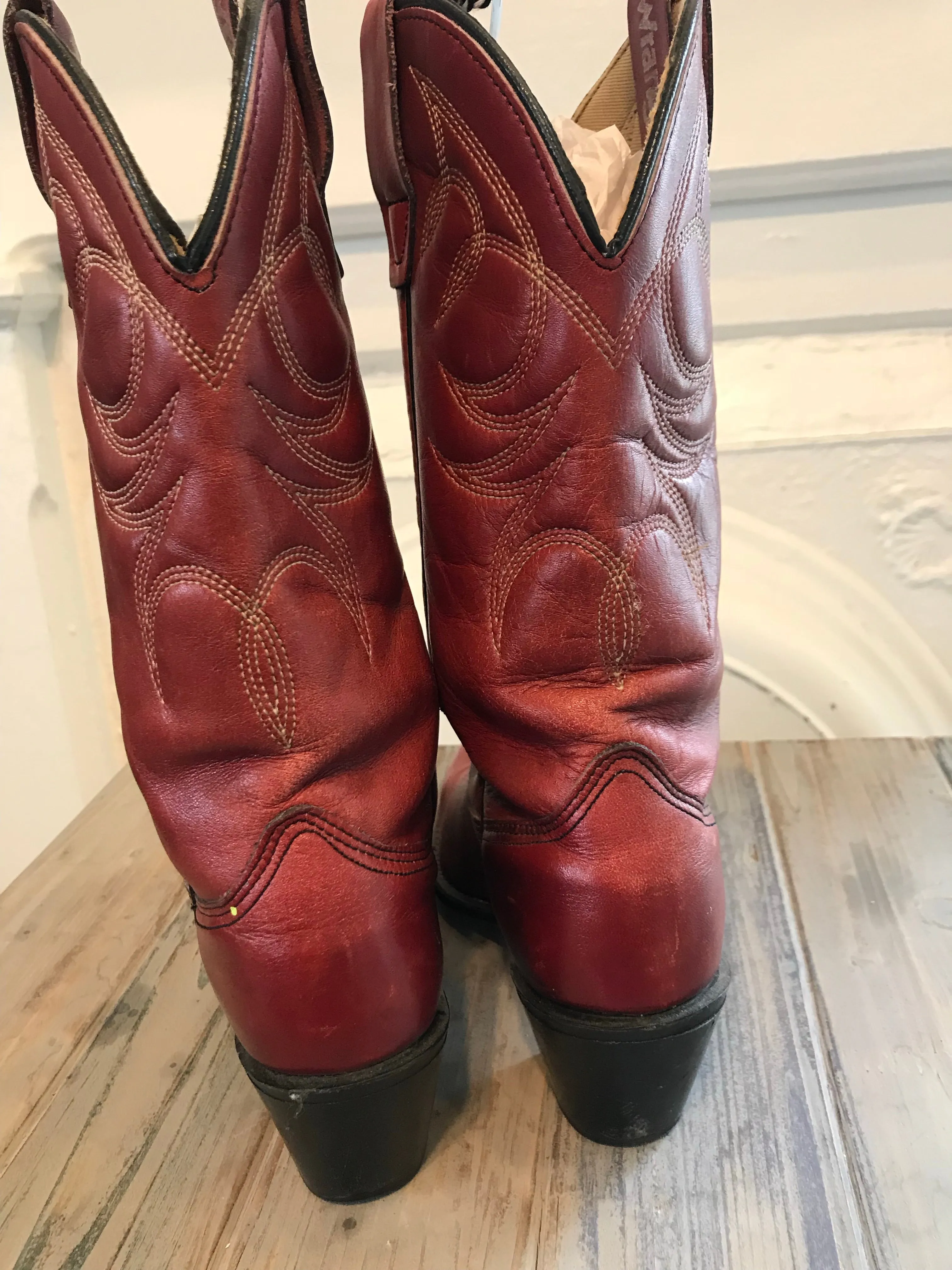 Red Vintage Wrangler Cowboy Boots