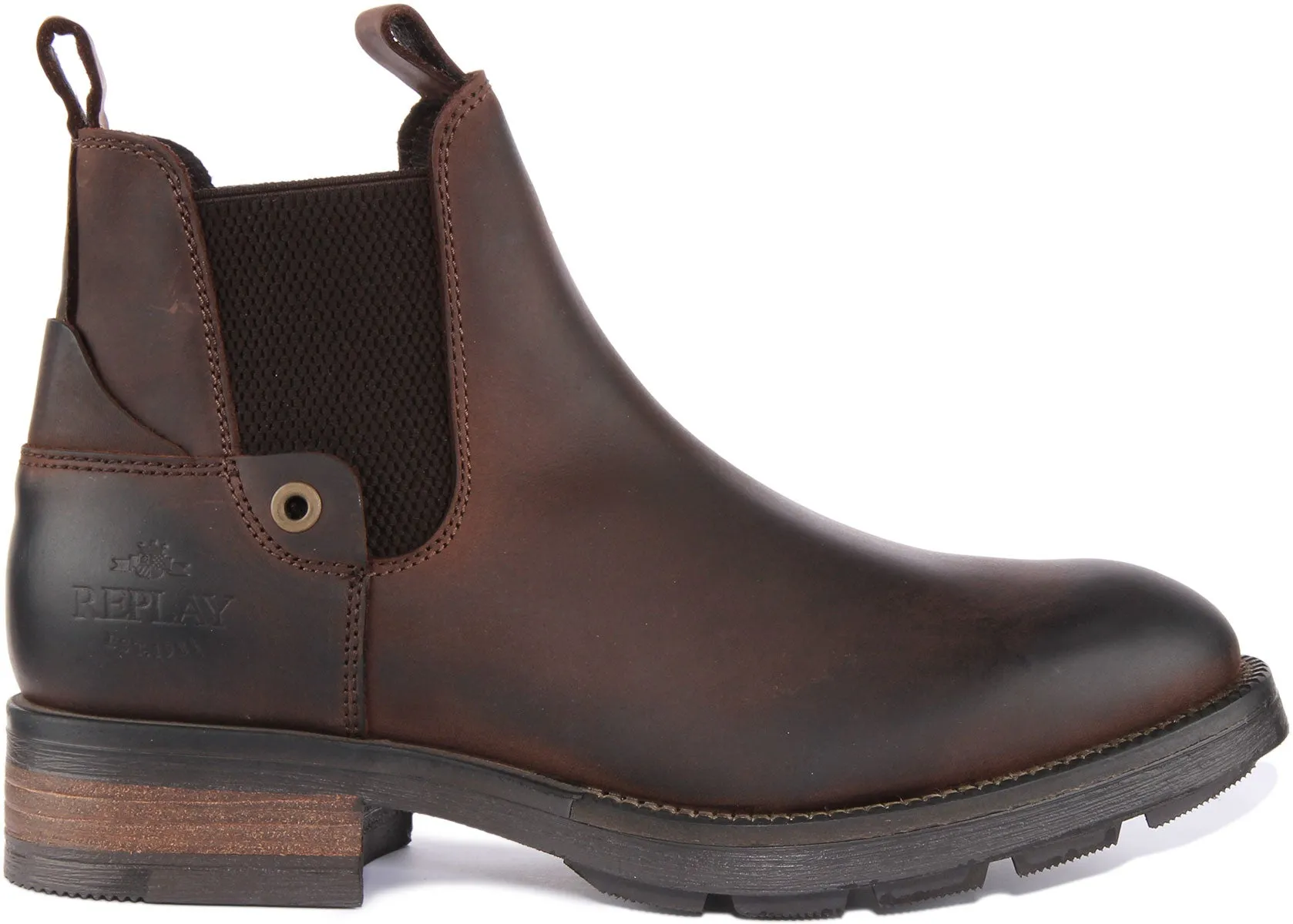 Replay Ryder Chelsea In Dark Brown For Men