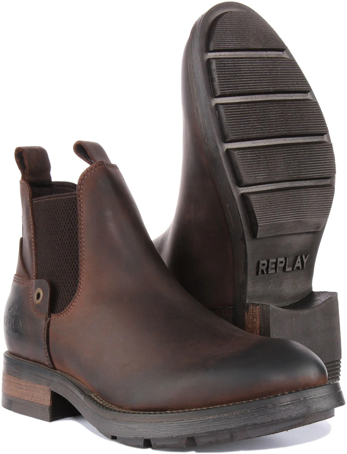 Replay Ryder Chelsea In Dark Brown For Men