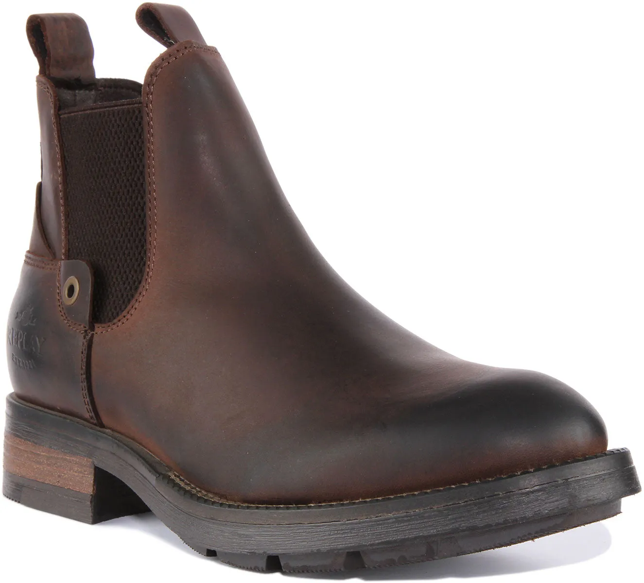 Replay Ryder Chelsea In Dark Brown For Men