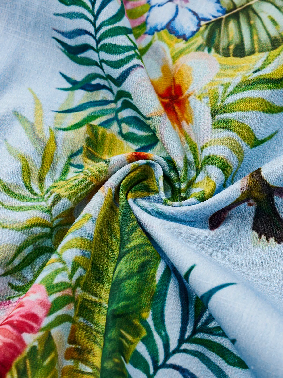 Retro Tropical Cotton Bowling Shirt