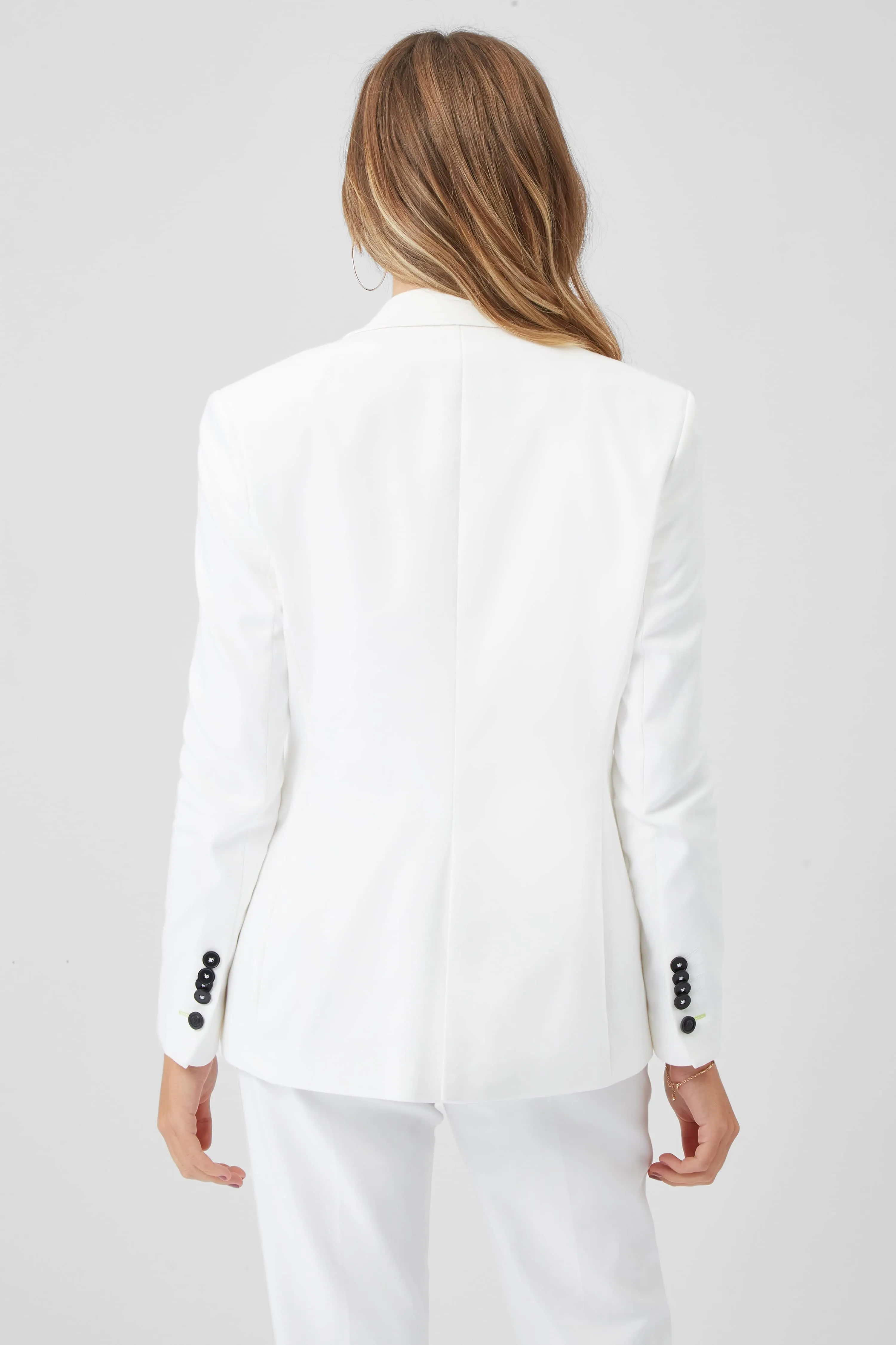 Sian Skinny Fit White Cotton Suit - ARCHIVE