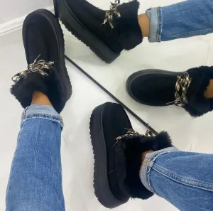 Sidney - Stivaletto Eskimo Boots Gomma Alta Nero