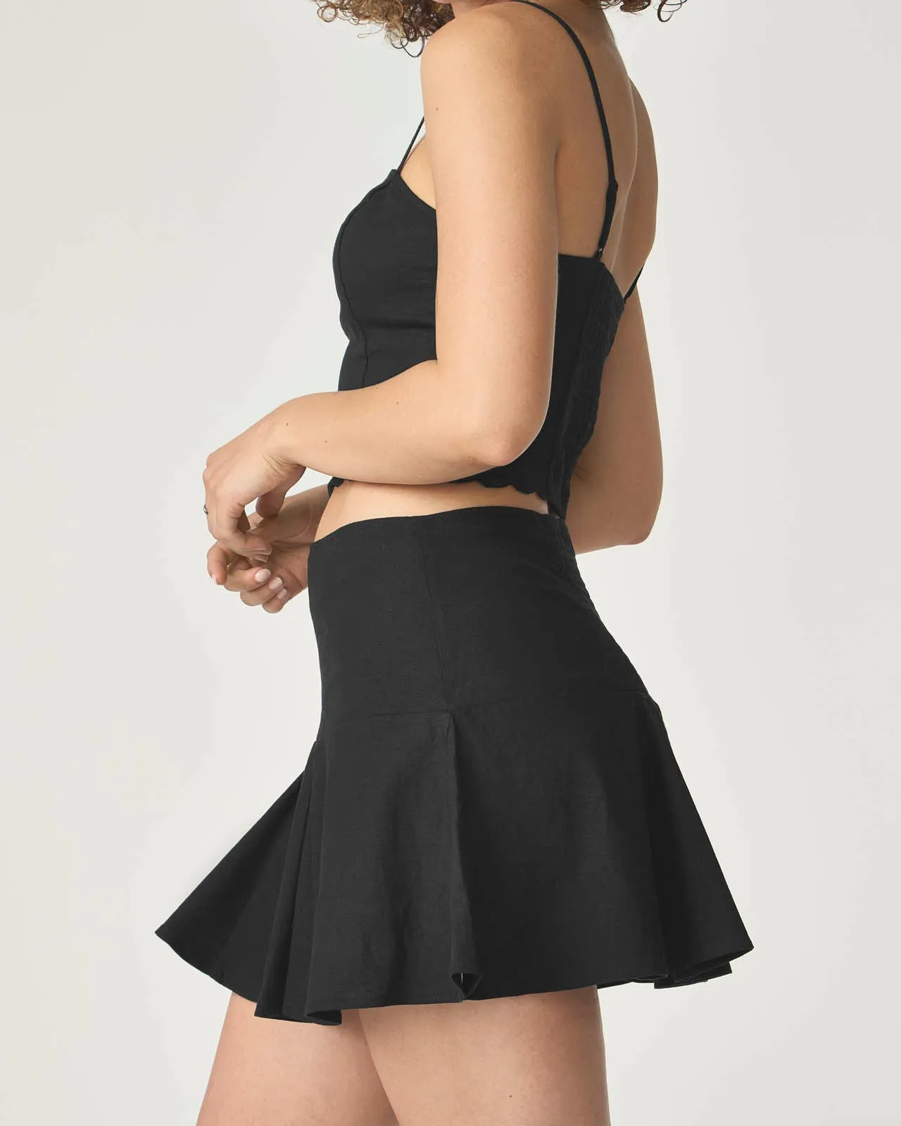 Sweet Solstice Linen Swing Skirt