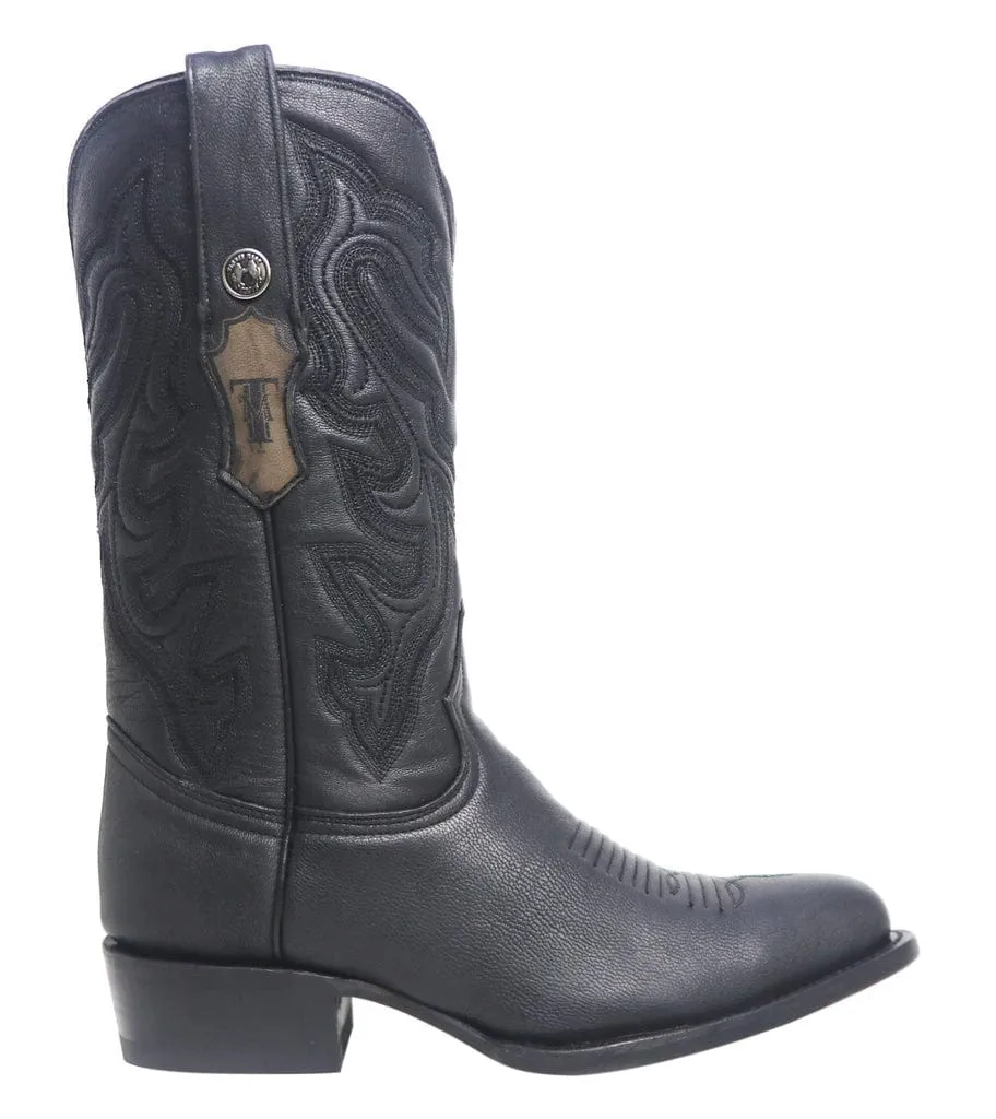 Tanner Mark Men's The Hudson J-Toe Leather Boots Kabul Black TM201272