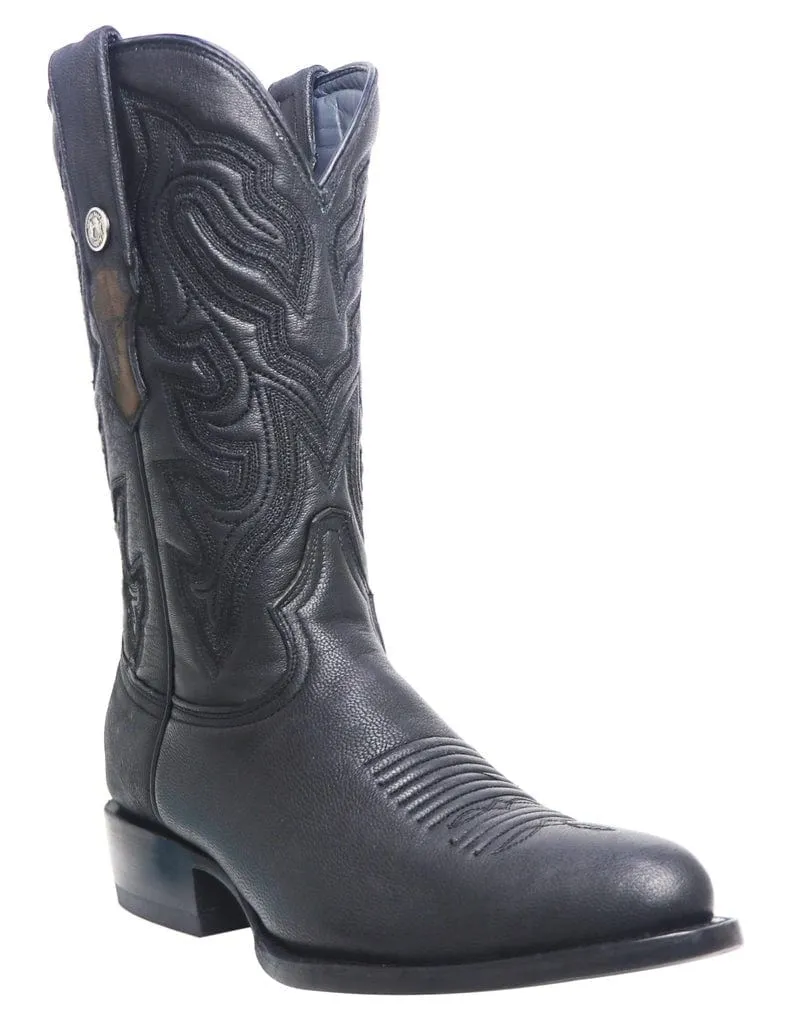 Tanner Mark Men's The Hudson J-Toe Leather Boots Kabul Black TM201272