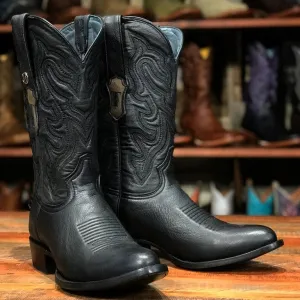 Tanner Mark Men's The Hudson J-Toe Leather Boots Kabul Black TM201272