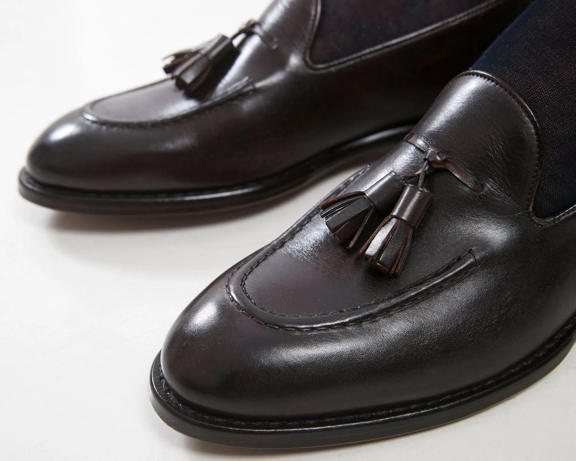 Tassel loafer dark brown