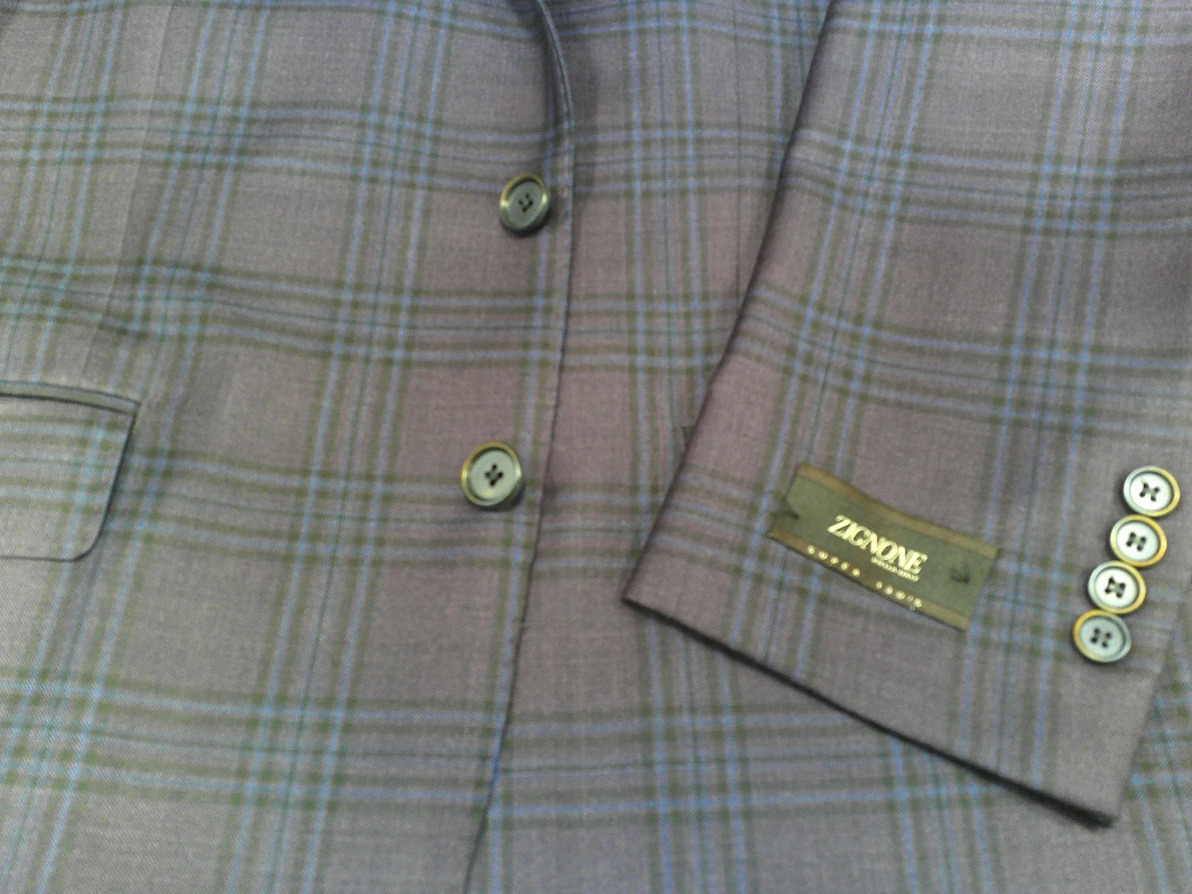 Tony The Tailor Chianti/Sky Plaid Jacket