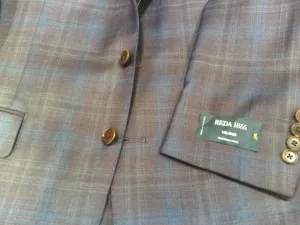 Tony The Tailor Merlot/Blue Plaid Jacket
