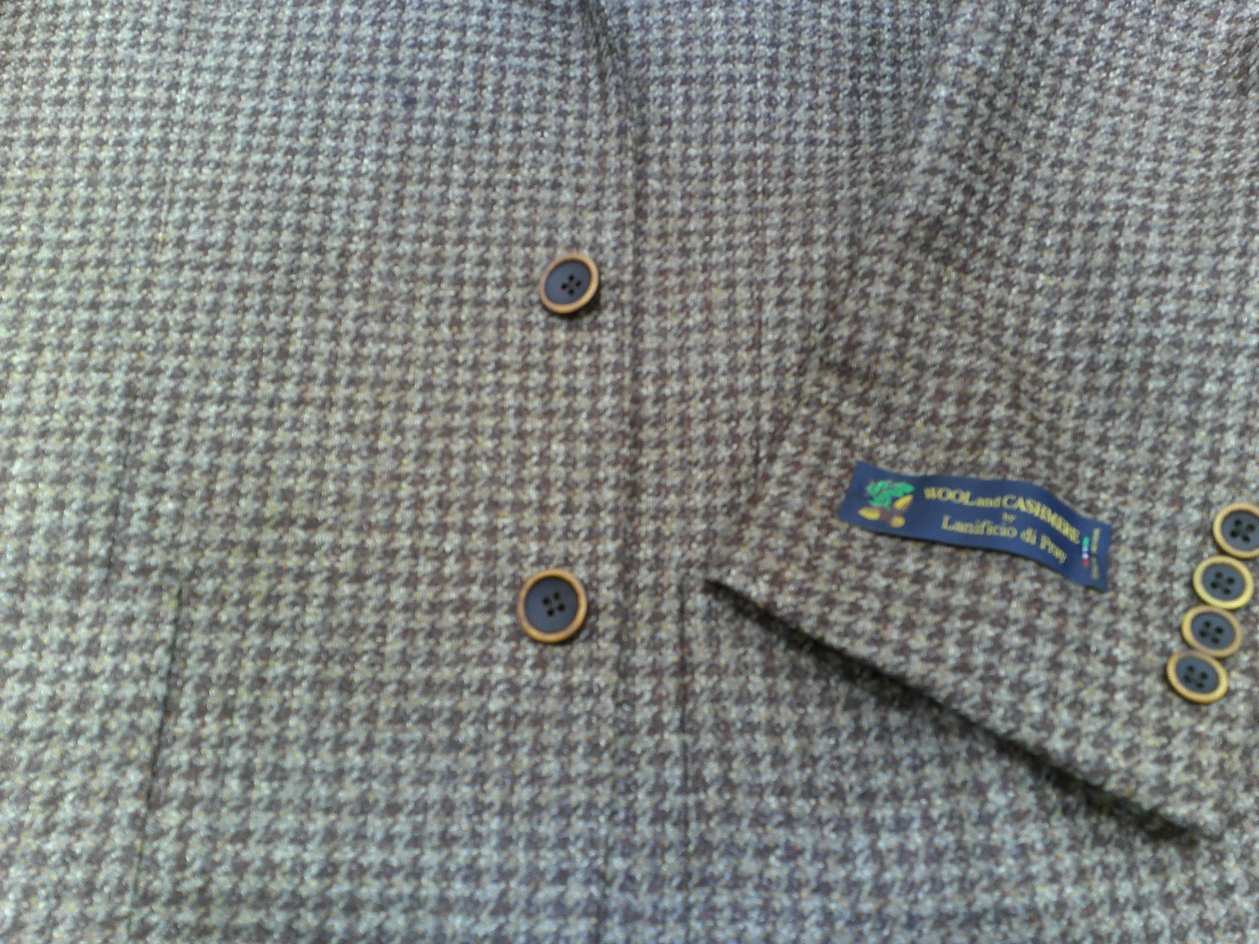 Tony The Tailor Taupe/Burgundy Houndstooth Jacket