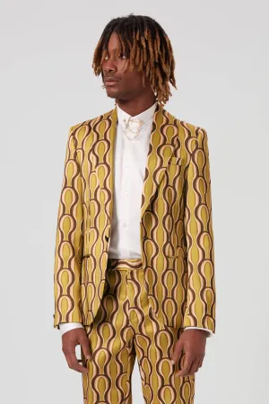 Topher Skinny Fit Green Sateen Jacket