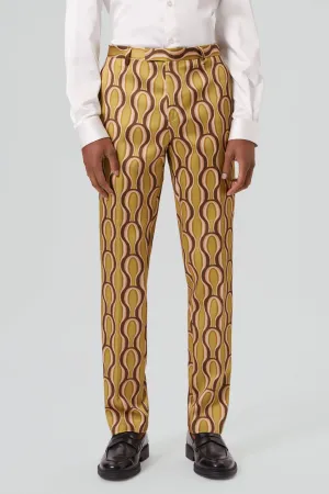 Topher Skinny Fit Green Sateen Trousers - ARCHIVE
