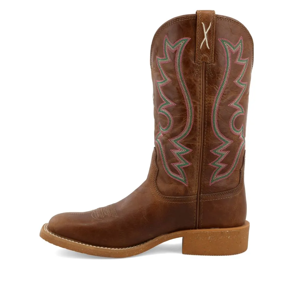 'Twisted X' Women's 11" Tech X Western Square Toe - Roasted Pecan