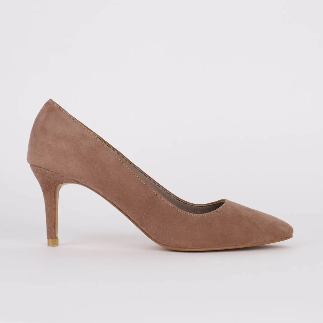 *UK size 2.5 - SOLA - cocoa, 7cm heels