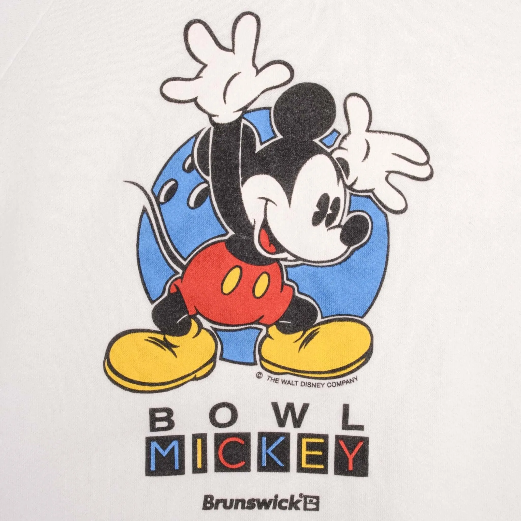 VINTAGE DISNEY MICKEY MOUSE BRUNSWICK BOWLING 1980S SWEATSHIRT XL MADE IN USA