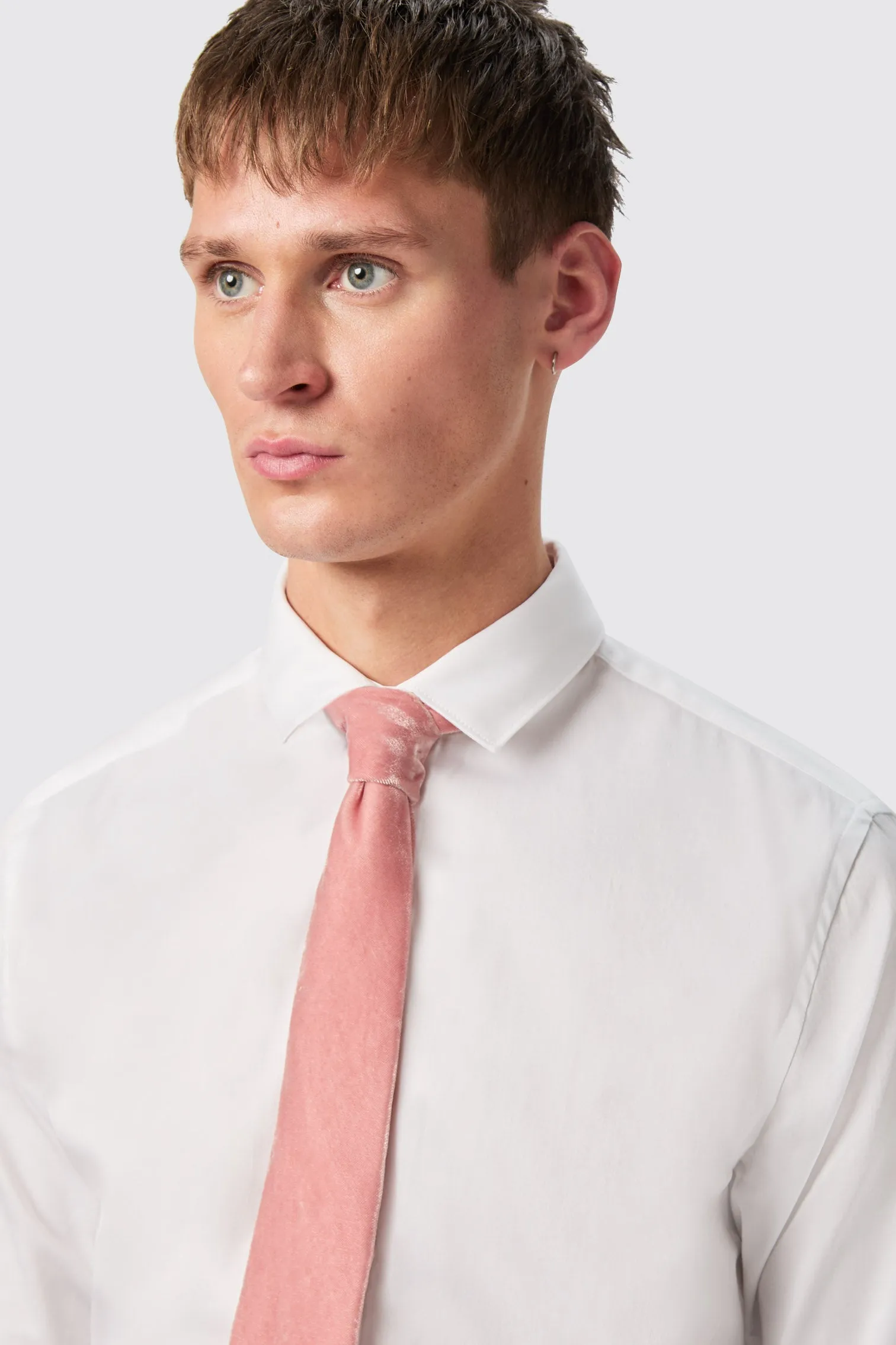 Westwood Skinny Fit White Double Cuff Cotton Shirt with Cufflinks