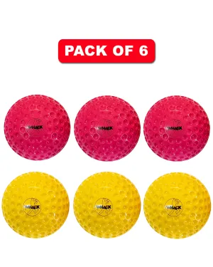 WHACK Cricket Bowling Machine Balls Bundle - Regular Weight - High Bounce - Pack of 6x or 12x