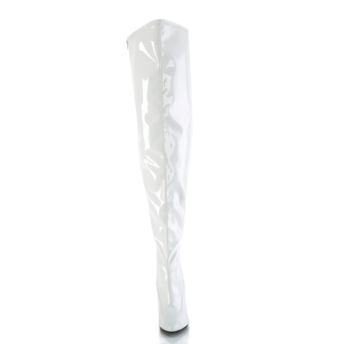 Wide Calf Thigh High Boots White