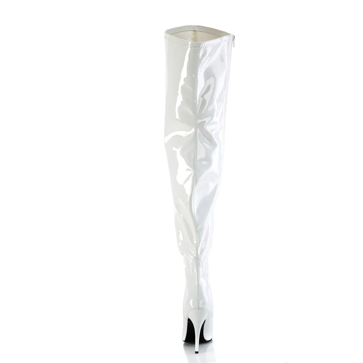 Wide Calf Thigh High Boots White
