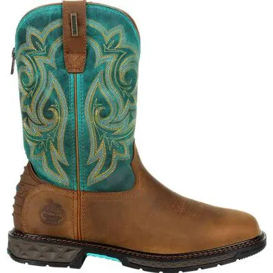 Women's Georgia GB00386 Carbo-Tec LT Steel Toe Waterproof Pull-On Work Boot (SHOP IN-STORE TOO)