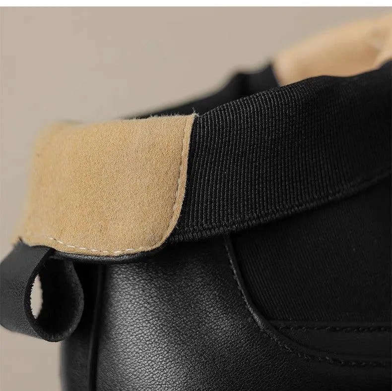Women's Square Toe Chunky Heel Chelsea Boots