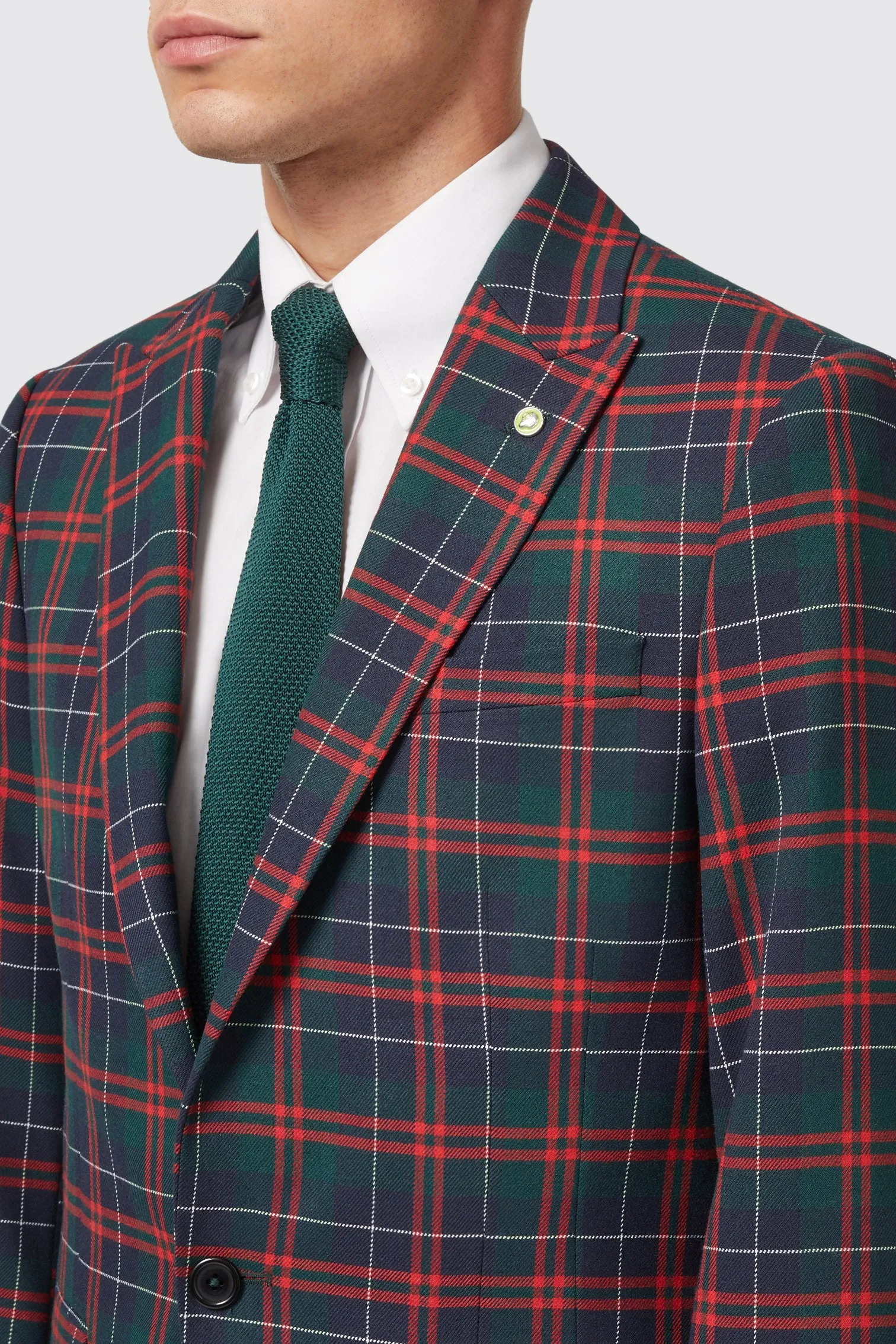 Woolf Slim Fit Green Tartan Suit - ARCHIVE