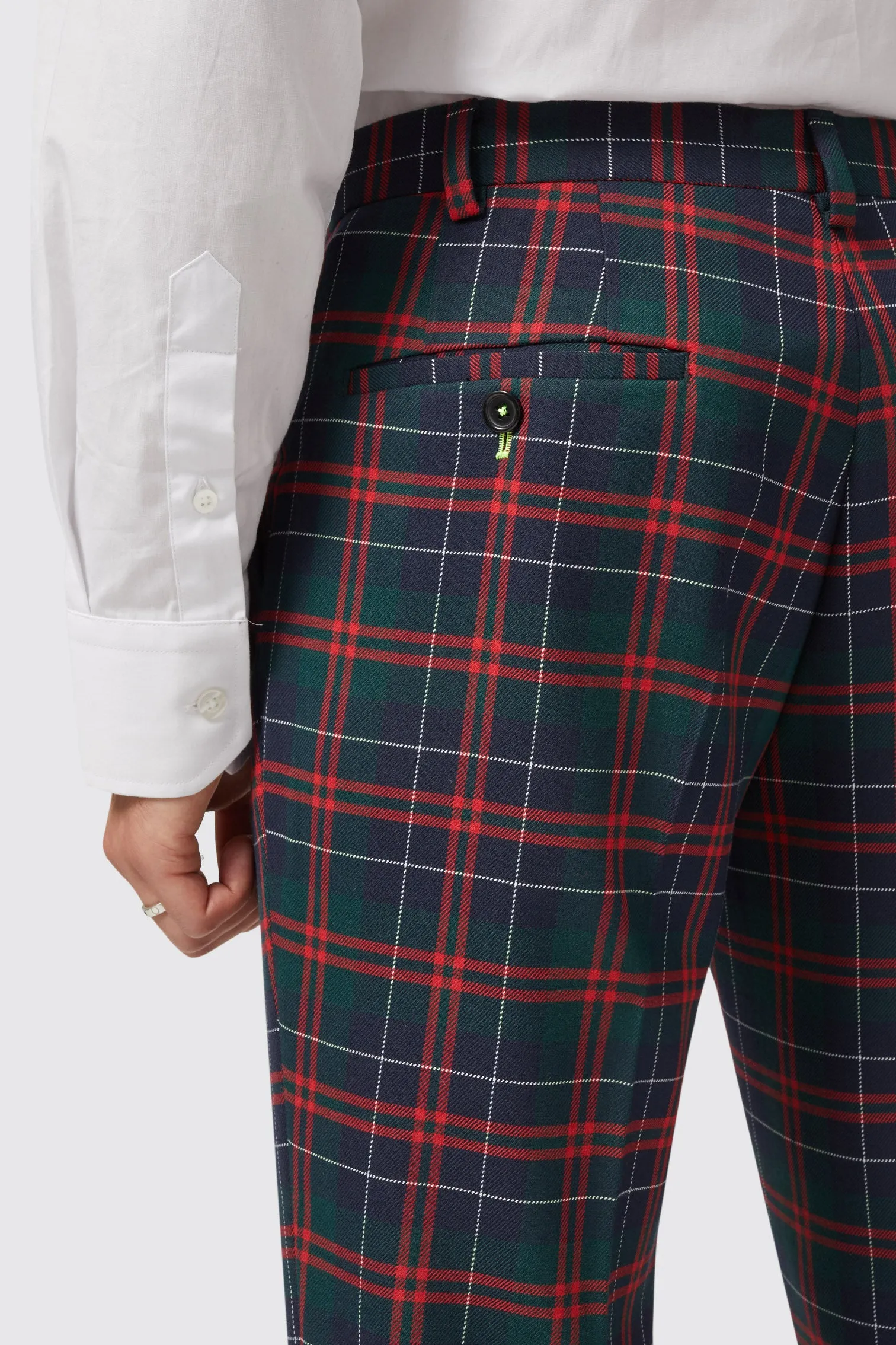 Woolf Slim Fit Green Tartan Suit - ARCHIVE