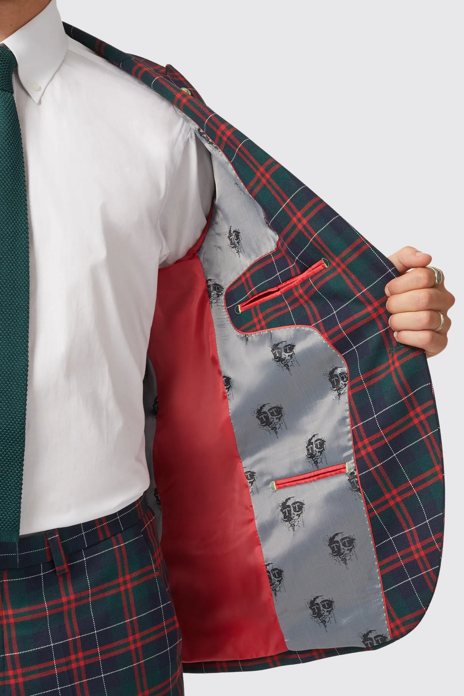 Woolf Slim Fit Green Tartan Suit - ARCHIVE
