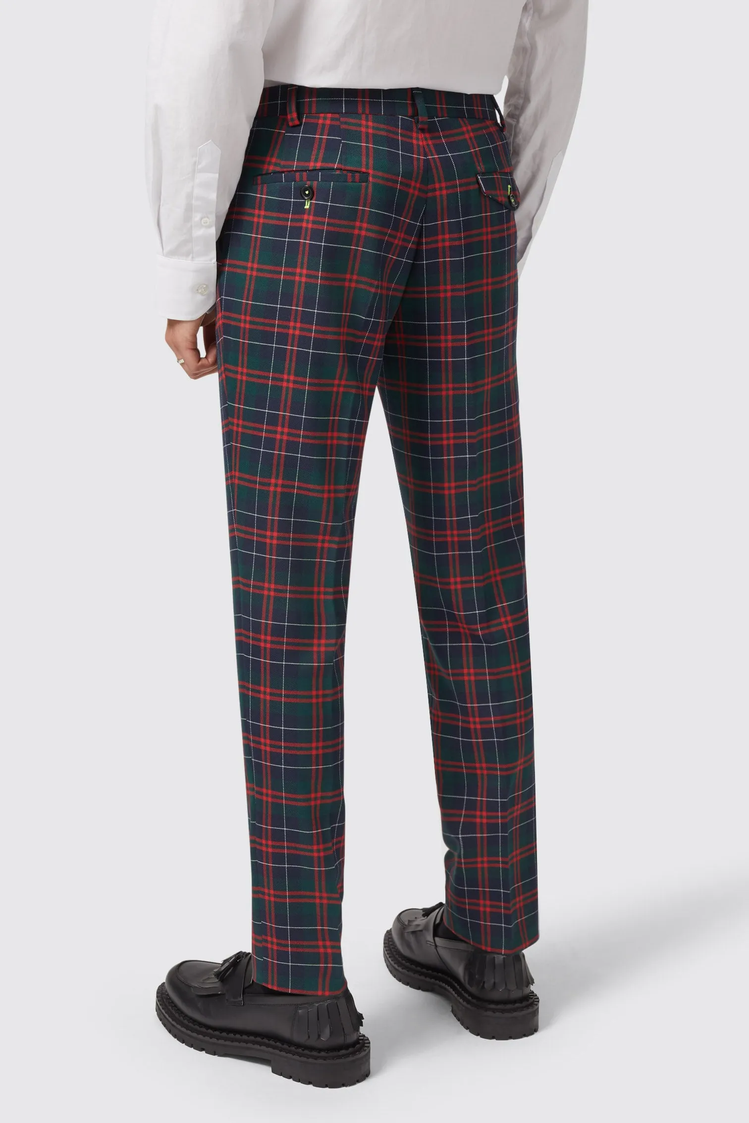 Woolf Slim Fit Green Tartan Suit - ARCHIVE
