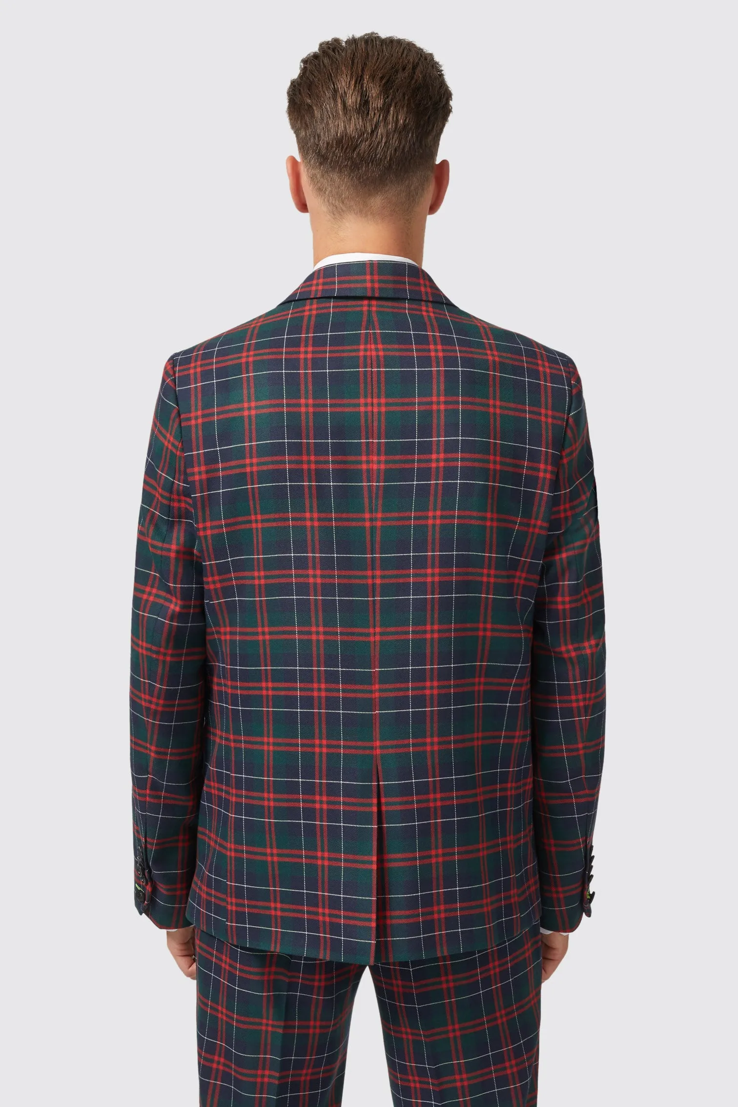 Woolf Slim Fit Green Tartan Suit - ARCHIVE