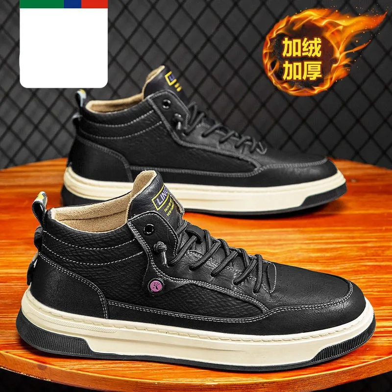 xiangtuibao Leather Shoes Men's  Spring Tide Shoes Men's Shoes All-match Trend Men's Casual Shoes Sports Shoes Running Shoes