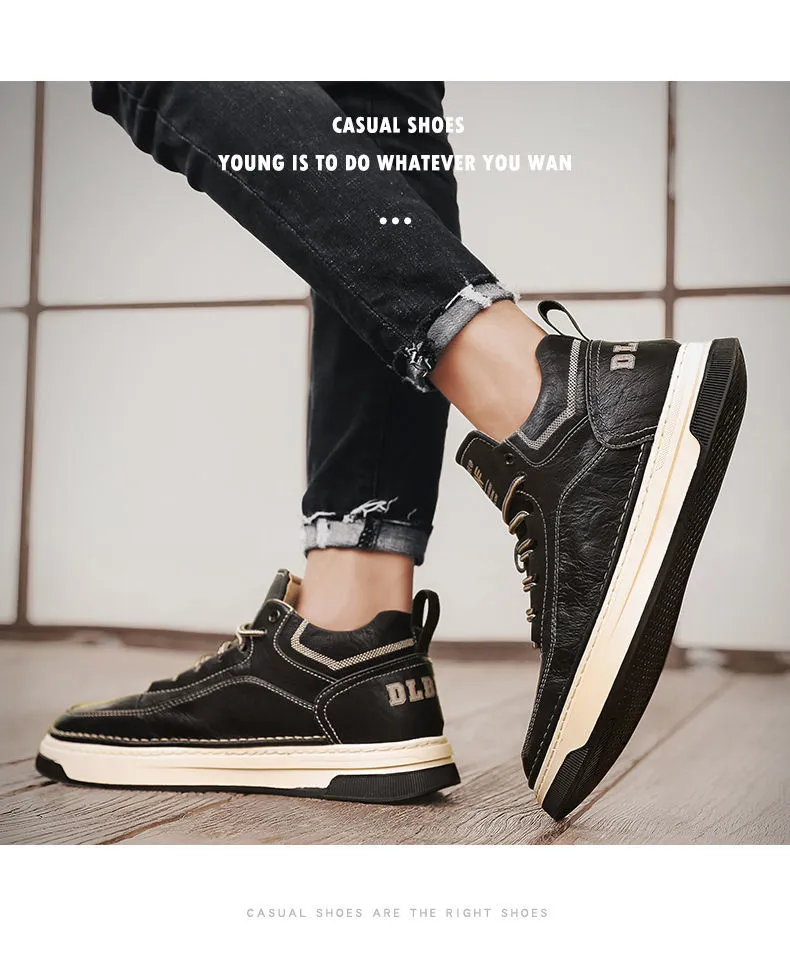 xiangtuibao Leather Shoes Men's  Spring Tide Shoes Men's Shoes All-match Trend Men's Casual Shoes Sports Shoes Running Shoes